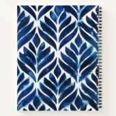 Cobalt Watercolor Tiles IV Notizbuch (Rückseite)