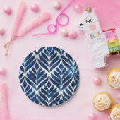 Cobalt Watercolor Tiles IV Pappteller (Party)