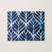 Cobalt Watercolor Tiles IV Puzzle (Horizontal)