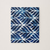 Cobalt Watercolor Tiles IV Puzzle (Vertikal)