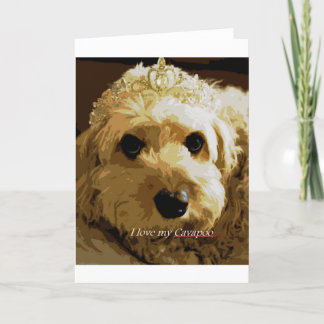 CobaltMoonDesign Cavapoo Gruß-Karte Karte