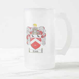 COBB FAMILIENWAPPEN - COBB WAPPEN MATTGLAS BIERGLAS