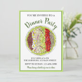 Cobb Salad Dinner Party Cooking Class Food Truck Einladung (Stehend Vorderseite)