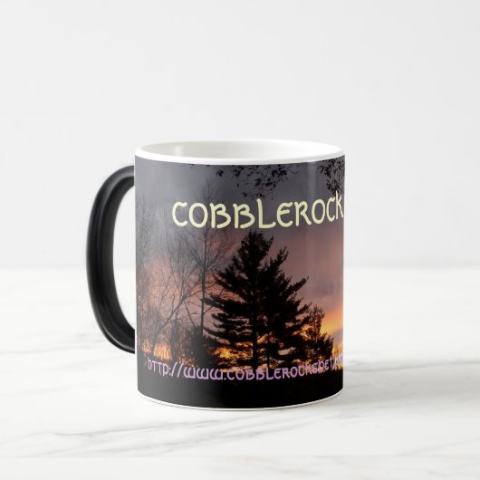 COBBLEROCKS VERWANDELNDER KAFFEE U. KAKAO-TASSE VERWANDLUNGSTASSE (Vorderseite Links)