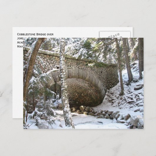 Cobblestone Bridge, Acadia National Park, Maine Postkarte (Vorne/Hinten)