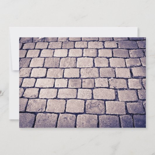 Cobblestone Street Detail, Horizontal Karte (Vorderseite)