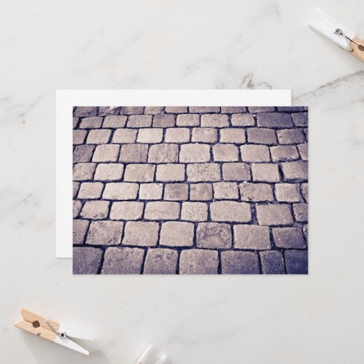 Cobblestone Street Detail, Horizontal Karte (Vorderseite/Rückseite Beispiel)