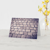 Cobblestone Street Detail, Horizontal Karte (Gelbe Blume)