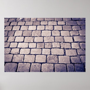 Cobblestone Street Detail, Horizontal Poster