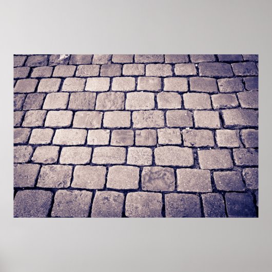 Cobblestone Street Detail, Horizontal Poster (Vorne)