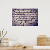 Cobblestone Street Detail, Horizontal Poster (Küche)