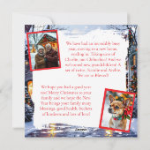 Cobblestone Street Village Personalisiert Weihnach Feiertagskarte (Rückseite)