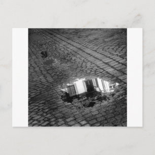 Cobblestone Street with puddle, Innsbruck Österrei Postkarte