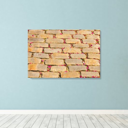 Cobblestone-Wanderdetails Leinwanddruck (Insitu (Holzboden))