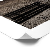 Cobblestoned Street & Bench Poster (Ecke)