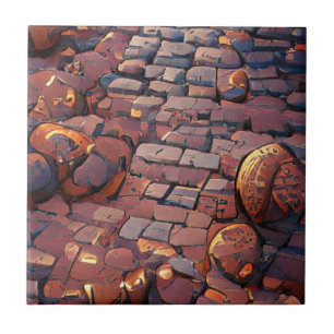 Cobblestones grafische Kunst Fliese