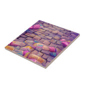 Cobblestones psychedelische Farben grafische Kunst Fliese (Seite)