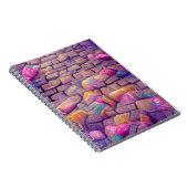 Cobblestones psychedelische Farben grafische Kunst Notizblock (Rechte Seite)