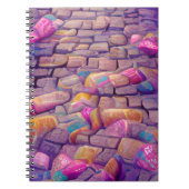 Cobblestones psychedelische Farben grafische Kunst Notizblock (Vorderseite)