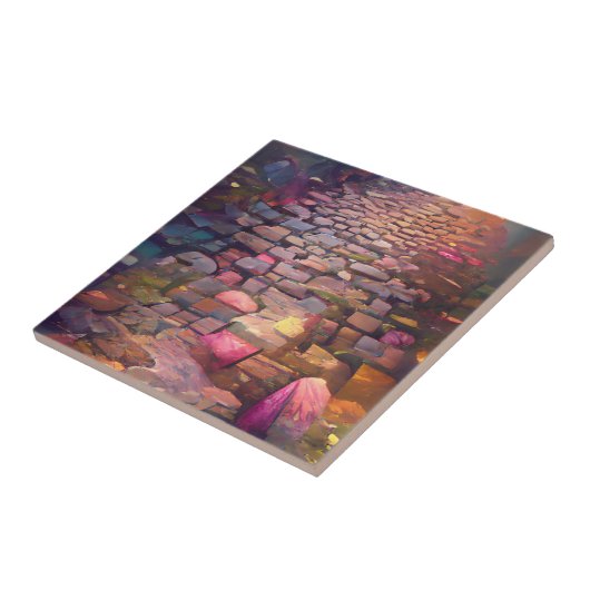 Cobblestones Psychische Farben grafische Kunst Fliese (Seite)