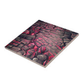 Cobblestones rote schwarze Sterbegrafik Fliese (Seite)