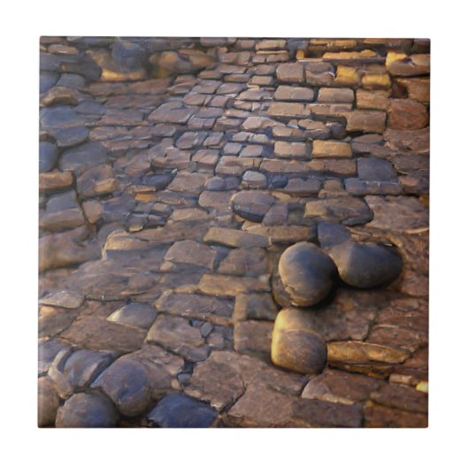 Cobblestones Sonnenaufgang Sonnensteine Grafik Kun Fliese (Vorderseite)