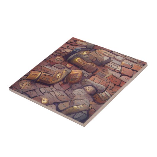 Cobblestones Steampunk-Grafik Fliese (Seite)
