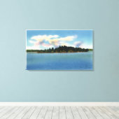 Cobbosseecontee Blick auf die Insel Kuba Leinwanddruck (Insitu (Holzboden))