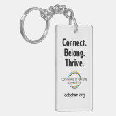 CoBC Schlüsselanhänger - Connect Belong Thrive (Vorderseite links)