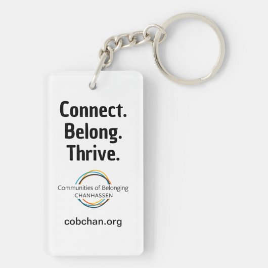 CoBC Schlüsselanhänger - Connect Belong Thrive (Rückseite)