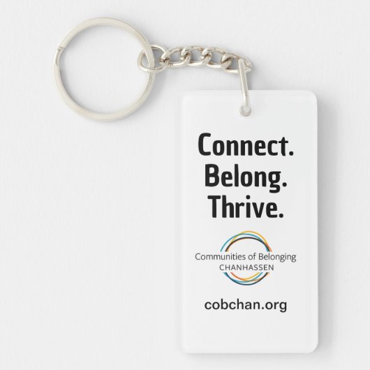 CoBC Schlüsselanhänger - Connect Belong Thrive (Vorderseite)
