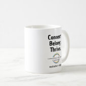 CoBC-Tasse - Connect Belong Thrive Kaffeetasse (VorderseiteRechts)