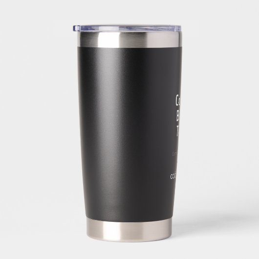 CoBC Tumbler (weißer Text) - Connect Belong Thrive Thermobecher (Rechts)