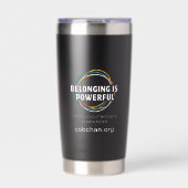 CoBC Tumbler (weißer Text) - Das Bestehen ist mäch Thermobecher (Vorderseite)