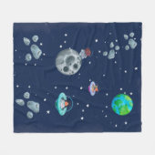 Cobertor De Velo Space themed blanket. Fleecedecke (Vorderseite (Horizontal))