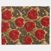 COBERTOR Tulipas e Renda DESIGN Fleecedecke (Vorderseite (Horizontal))