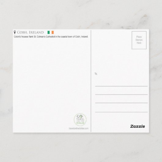 Cobh, Irland Postcard Postkarte (Rückseite)