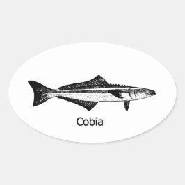 Cobia-Fisch Ovaler Aufkleber