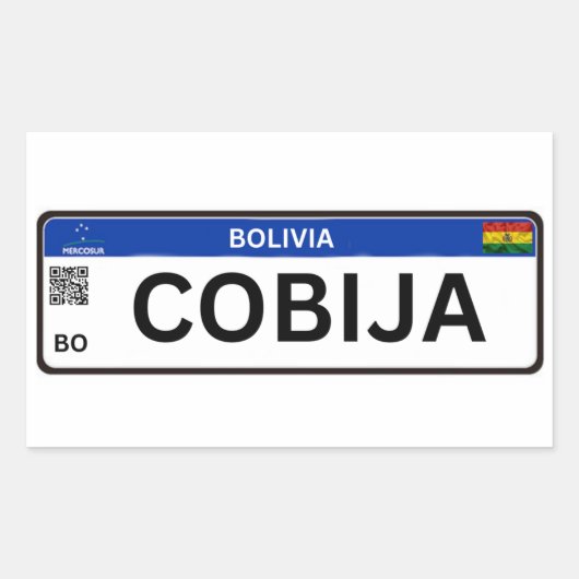 Cobija Mercosur Rechteckiger Aufkleber (Vorderseite)