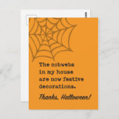 Cobnets im Haus sind Halloween-Dekorationswitz Postkarte (Vorne/Hinten)