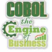 Cobol Der Motor des Geschäfts Aufkleber (Vorderseite)