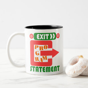 Cobol-Exit-Programm-Anweisung Zweifarbige Tasse