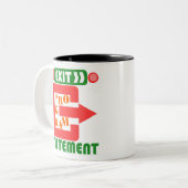 Cobol-Exit-Programm-Anweisung  Zweifarbige Tasse (Vorderseite Links)