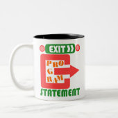 Cobol-Exit-Programm-Anweisung  Zweifarbige Tasse (Links)