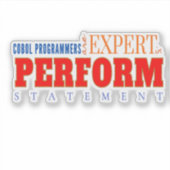 COBOL-Experte Perform Statement Klassische Codieru Aufkleber (Vorderseite)