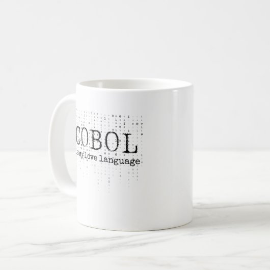 Cobol ist meine Liebe.b Kaffeetasse (Vorderseite Links)