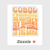 Cobol-Programme sind im Banking-Business-Sticker Aufkleber (Blatt)
