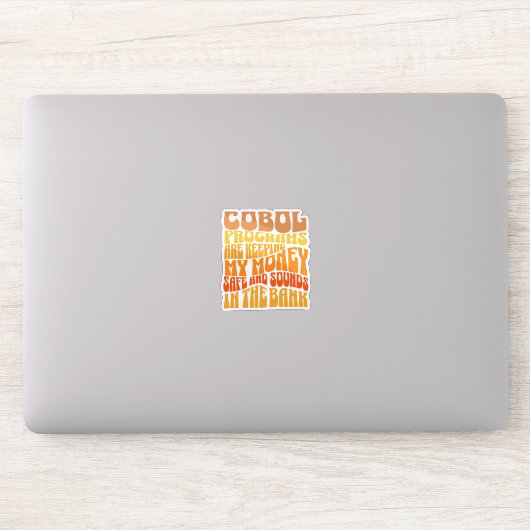 Cobol-Programme sind im Banking-Business-Sticker Aufkleber (Computer)