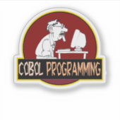 COBOL Programmer - Old-School Coding Legend Aufkleber (Vorderseite)