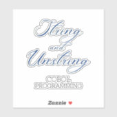 Cobol-Programmier-String- und Unstring-Verb-Aufkle Aufkleber (Blatt)